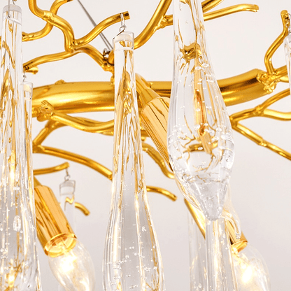 Hurrey Branch Crystal Rain Chandelier - Zelno Lighting