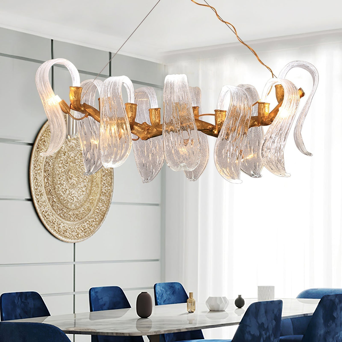 Icarus Wings Horizontal Branch Chandelier - Zelno Lighting