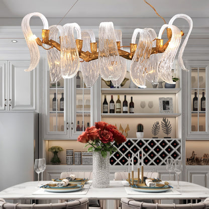 Icarus Wings Horizontal Branch Chandelier - Zelno Lighting