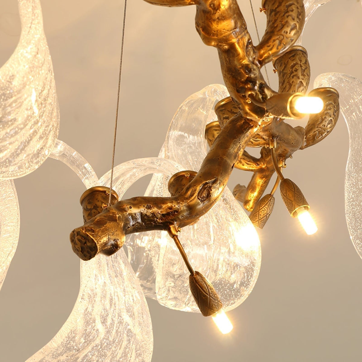 Icarus Wings Horizontal Branch Chandelier - Zelno Lighting
