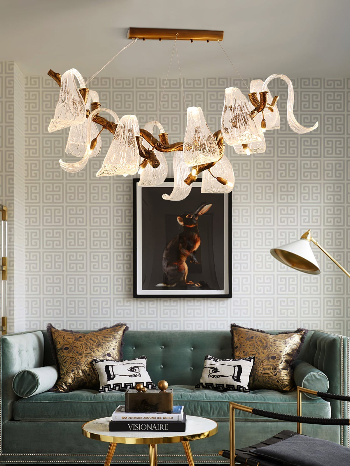 Icarus Wings Horizontal Branch Chandelier - Zelno Lighting