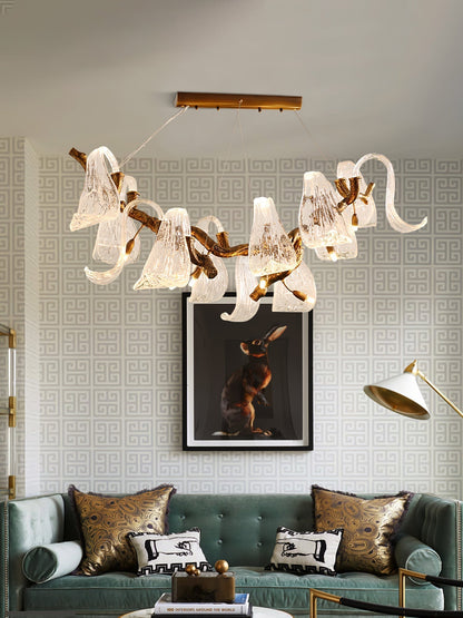 Icarus Wings Horizontal Branch Chandelier - Zelno Lighting