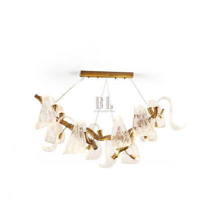 Icarus Wings Horizontal Branch Chandelier - Zelno Lighting