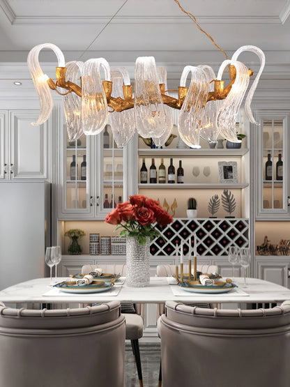 Icarus Wings Horizontal Branch Chandelier - Zelno Lighting