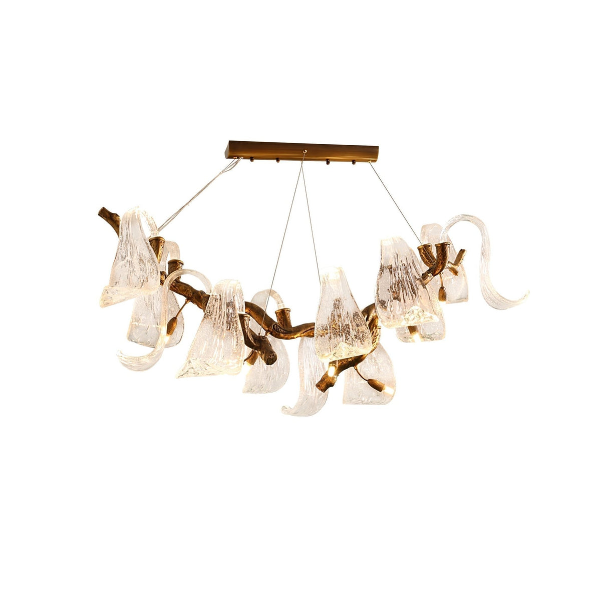 Icarus Wings Horizontal Branch Chandelier - Zelno Lighting