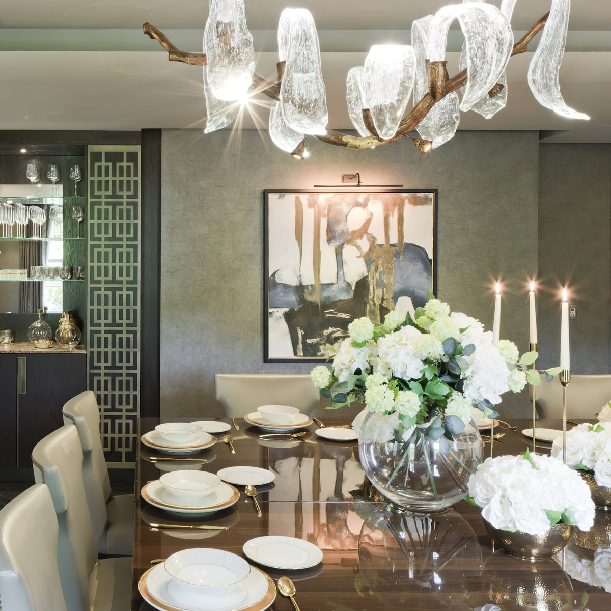 Icarus Wings Horizontal Branch Chandelier - Zelno Lighting