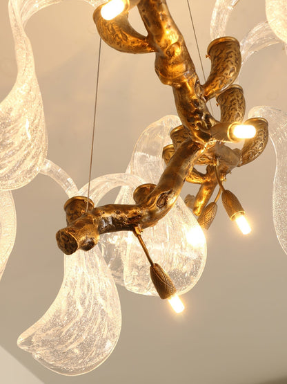 Icarus Wings Horizontal Branch Chandelier - Zelno Lighting