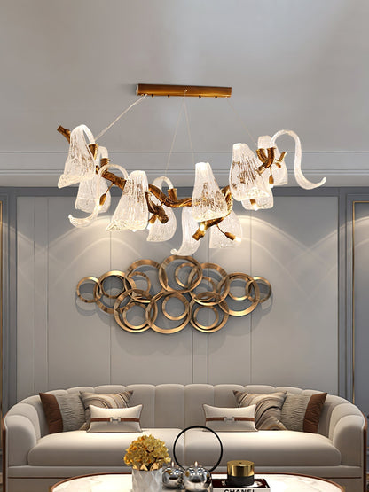 Icarus Wings Horizontal Branch Chandelier - Zelno Lighting