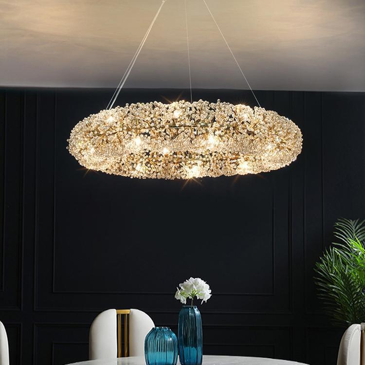 Iissabelle Flower Crystal Chandelier - Zelno Lighting