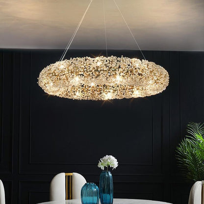 Iissabelle Flower Crystal Chandelier - Zelno Lighting