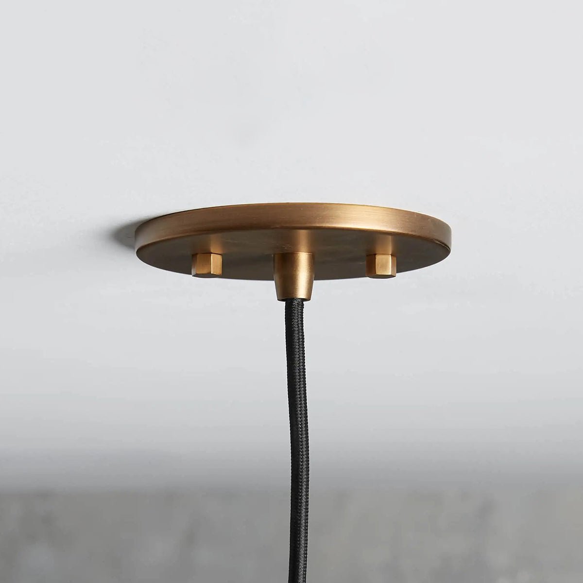 Industrial Cloche Pendant in Antiqued Brass - Zelno
