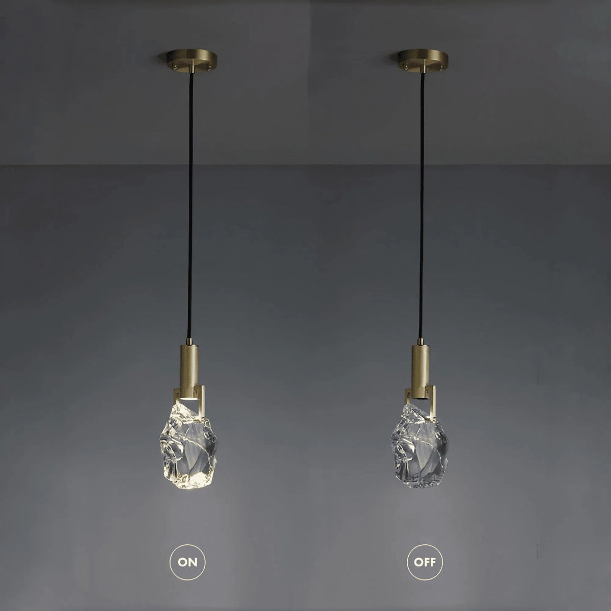 Irregular crystal pendant 6 styles - Zelno Lighting