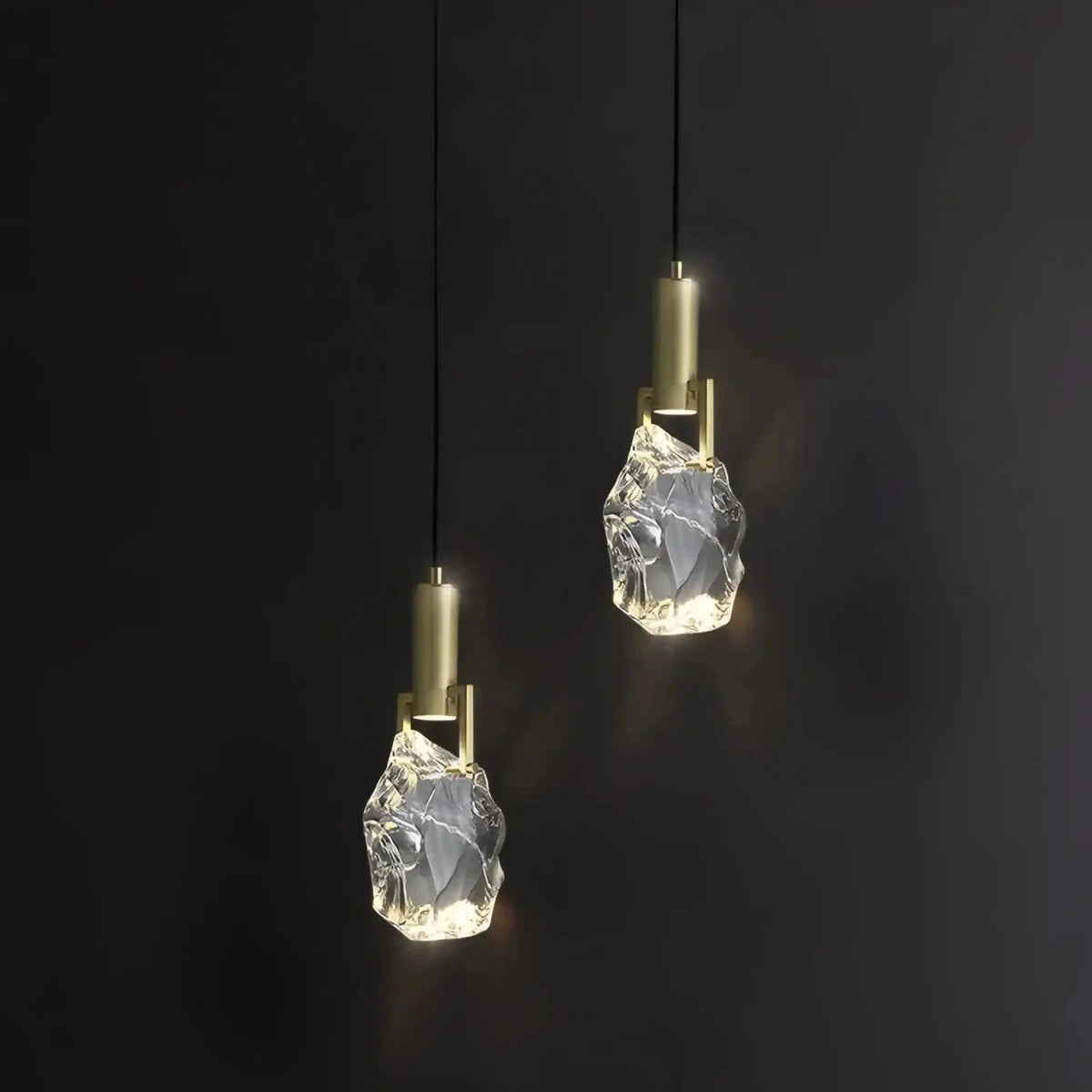 Irregular crystal pendant 6 styles - Zelno Lighting