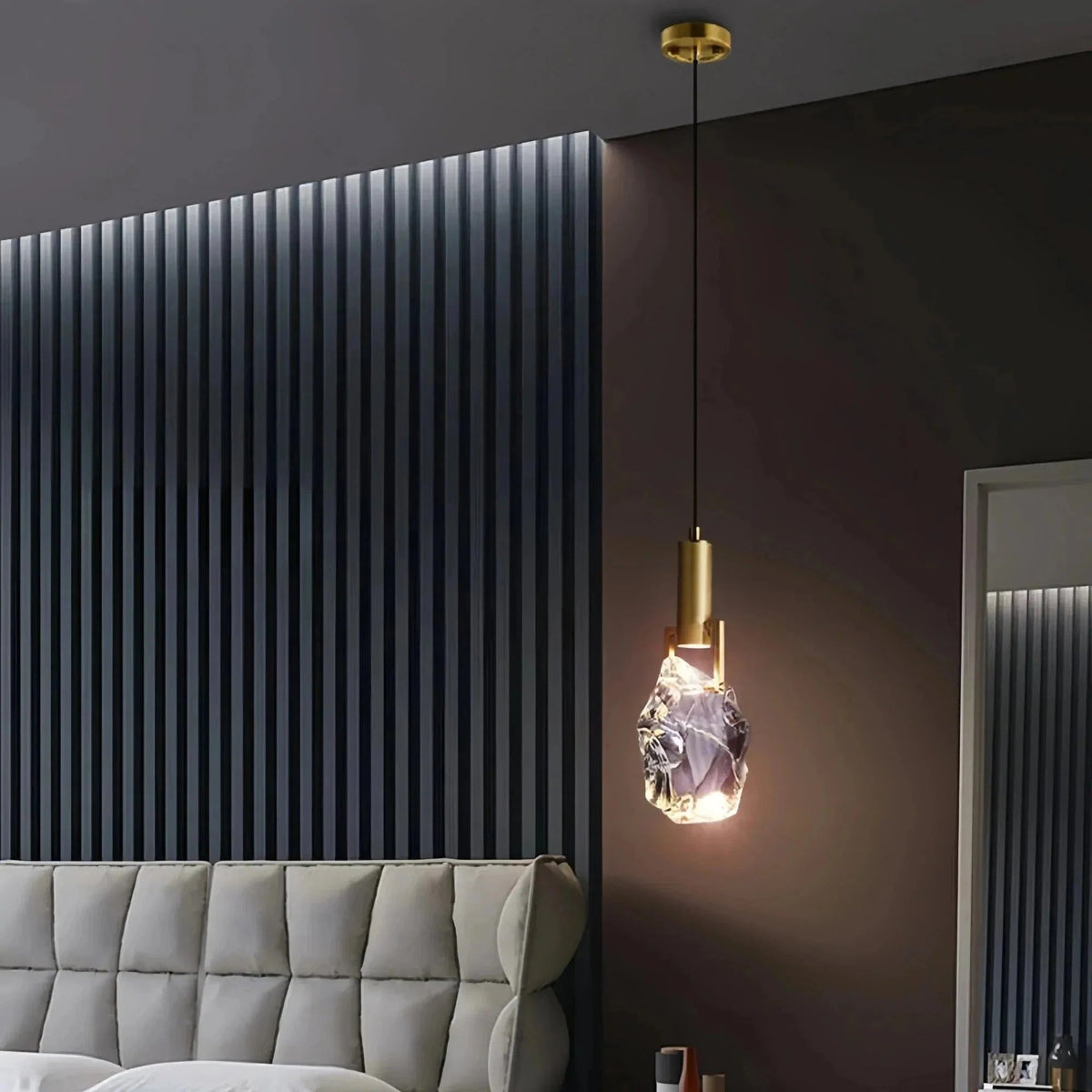 Irregular crystal pendant 6 styles - Zelno Lighting