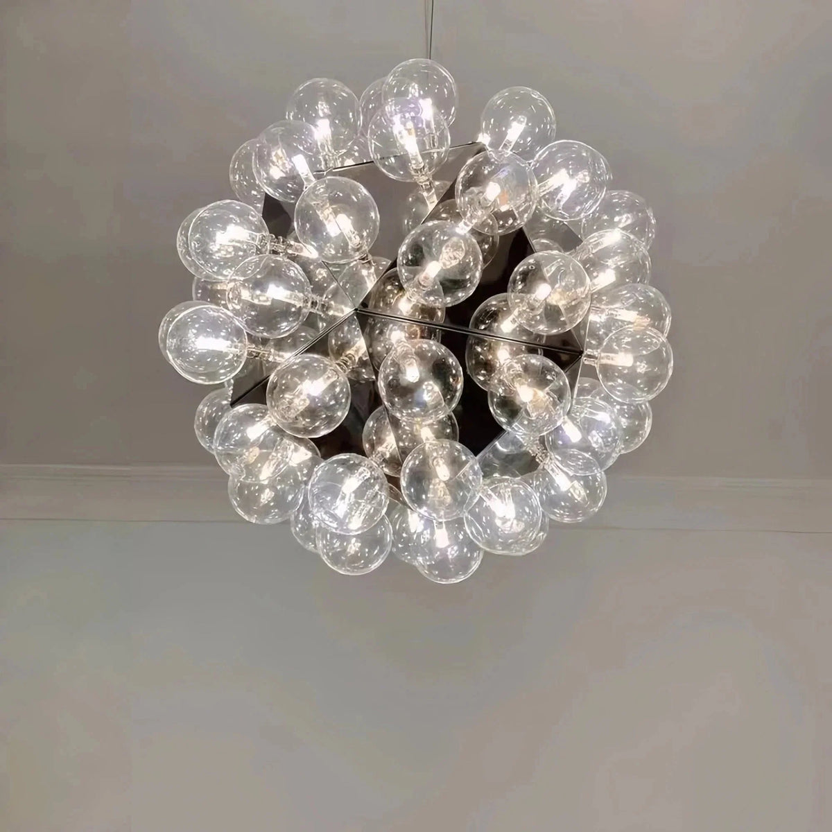 Italian Designer Creative Glass Ball Chandelier Scandinavian Dandelion Hallway/Entryway/Staircase Light Fixture - Zelno Lighting