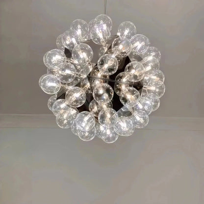 Italian Designer Creative Glass Ball Chandelier Scandinavian Dandelion Hallway/Entryway/Staircase Light Fixture - Zelno Lighting
