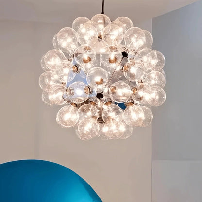 Italian Designer Creative Glass Ball Chandelier Scandinavian Dandelion Hallway/Entryway/Staircase Light Fixture - Zelno Lighting