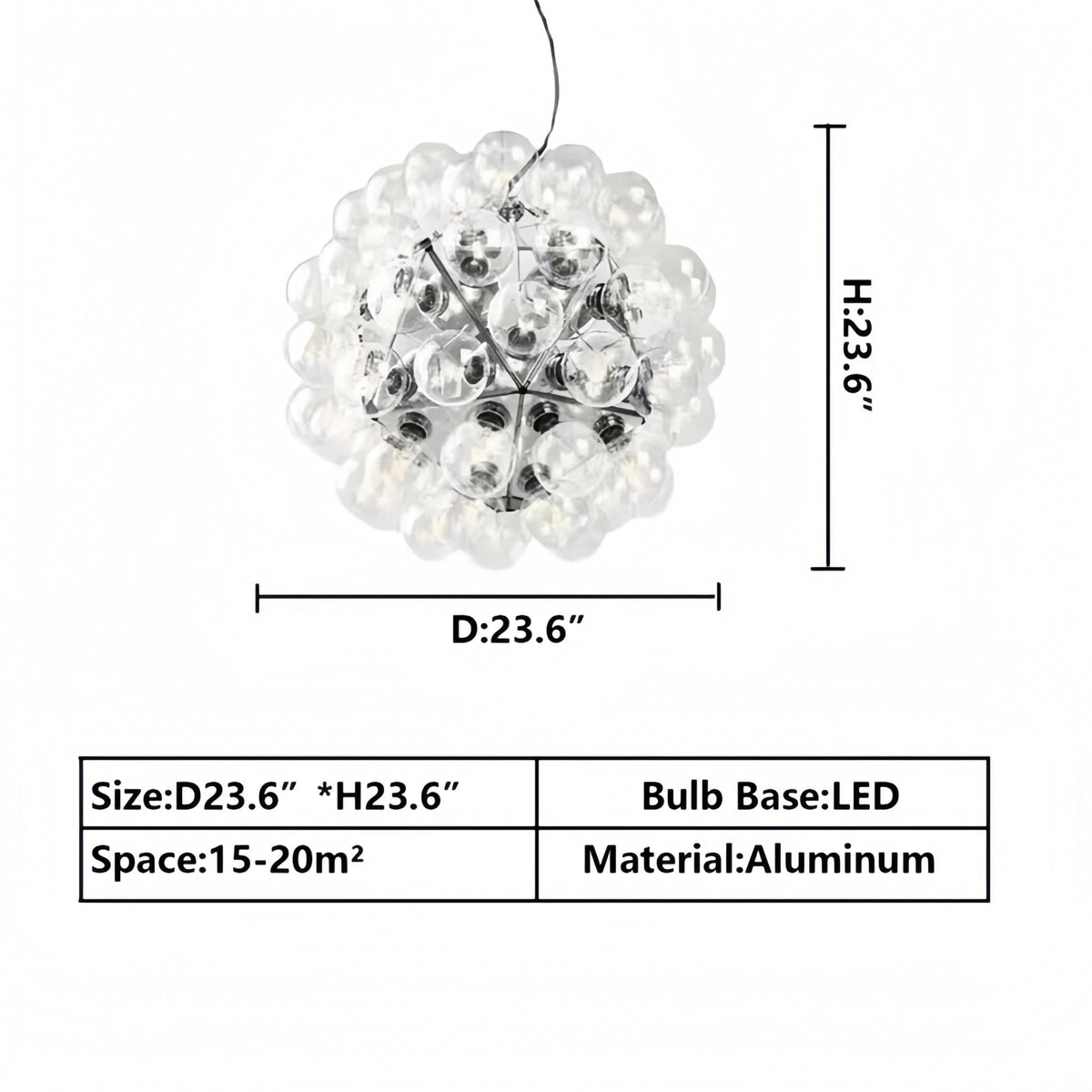 Italian Designer Creative Glass Ball Chandelier Scandinavian Dandelion Hallway/Entryway/Staircase Light Fixture - Zelno Lighting