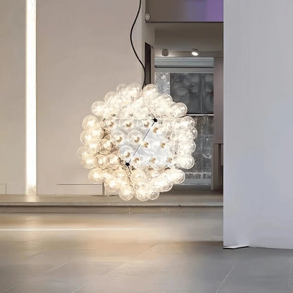 Italian Designer Creative Glass Ball Chandelier Scandinavian Dandelion Hallway/Entryway/Staircase Light Fixture - Zelno Lighting
