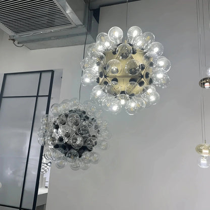Italian Designer Creative Glass Ball Chandelier Scandinavian Dandelion Hallway/Entryway/Staircase Light Fixture - Zelno Lighting