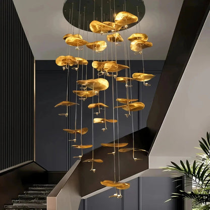 Jenissa Vintage Crystal Staircase Chandelier High Ceiling Luxury Lighting - Zelno Lighting