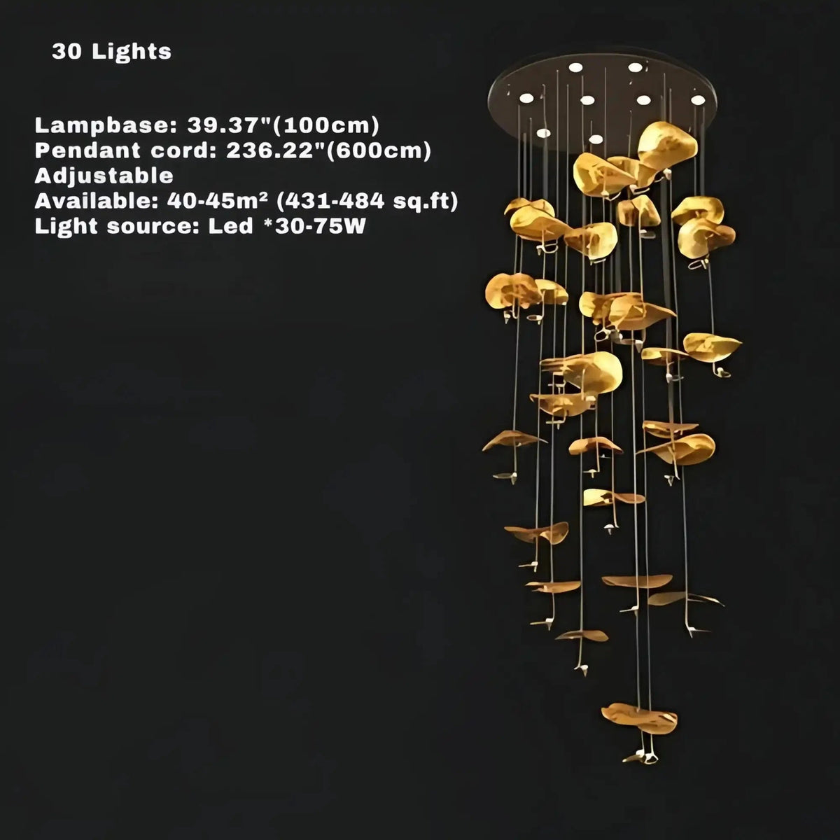 Jenissa Vintage Crystal Staircase Chandelier High Ceiling Luxury Lighting - Zelno Lighting
