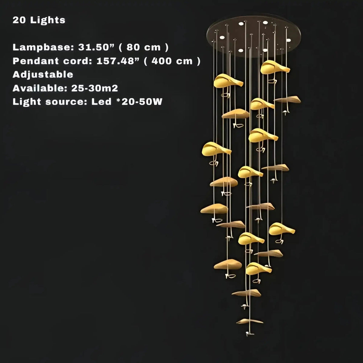 Jenissa Vintage Crystal Staircase Chandelier High Ceiling Luxury Lighting - Zelno Lighting