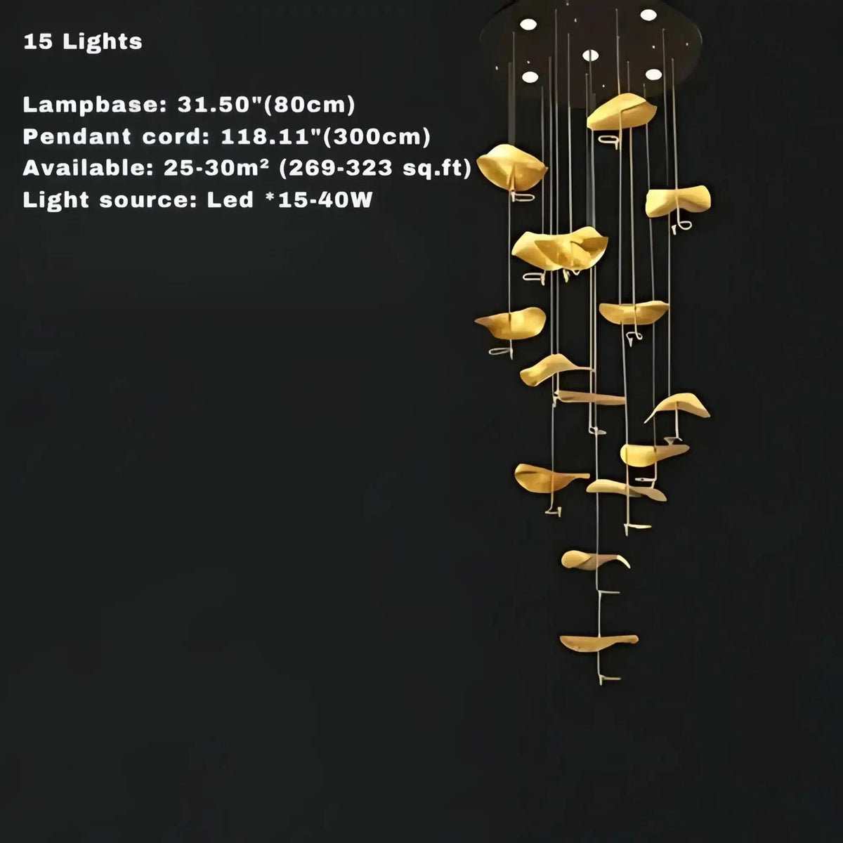 Jenissa Vintage Crystal Staircase Chandelier High Ceiling Luxury Lighting - Zelno Lighting