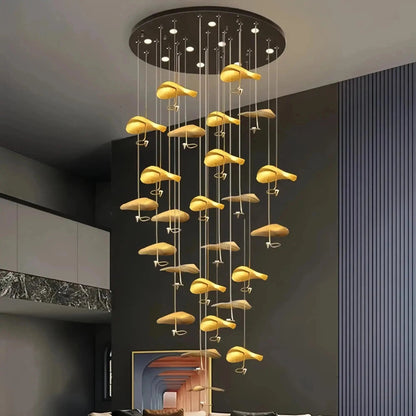 Jenissa Vintage Crystal Staircase Chandelier High Ceiling Luxury Lighting - Zelno Lighting