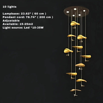 Jenissa Vintage Crystal Staircase Chandelier High Ceiling Luxury Lighting - Zelno Lighting