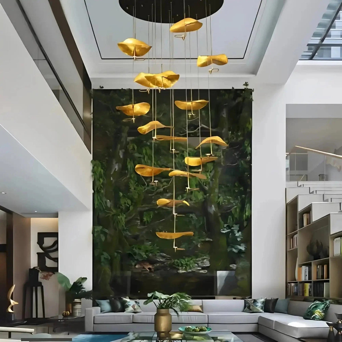 Jenissa Vintage Crystal Staircase Chandelier High Ceiling Luxury Lighting - Zelno Lighting