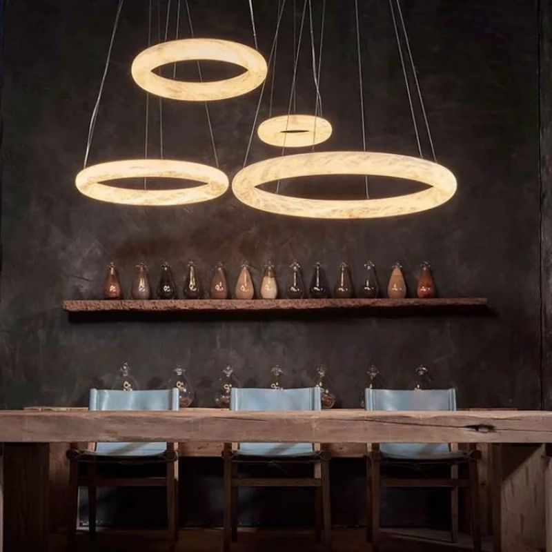 Karen Calcite Curve Ring Chandelier - Zelno