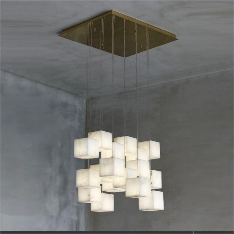 Kybos Alabaster Chandelier Light - Zelno Lighting