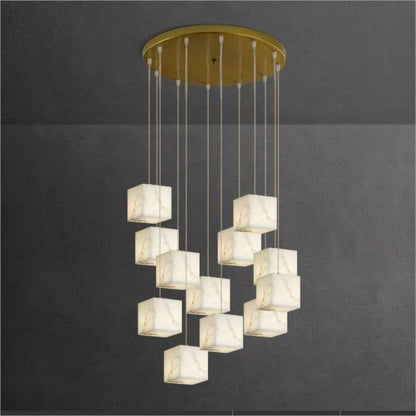 Kybos Alabaster Chandelier Light - Zelno Lighting
