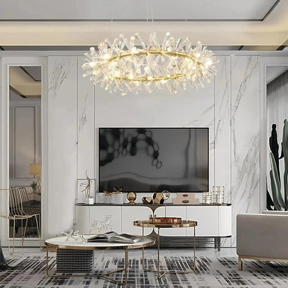 Kylia Ring Crystal Chandelier - Zelno Lighting