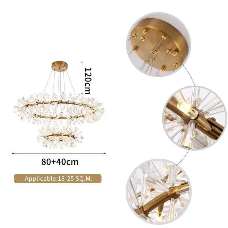 Kylia Ring Crystal Chandelier - Zelno Lighting