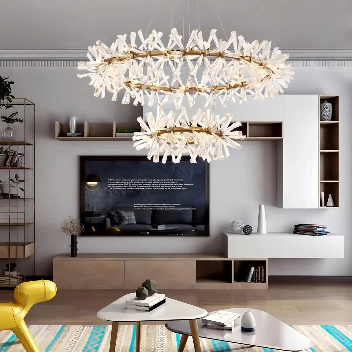 Kylia Ring Crystal Chandelier - Zelno Lighting