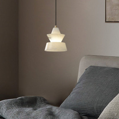 Lab Small Alabaster Coffee Table Pendant, Modern Pendant Light Besides Bed - Zelno