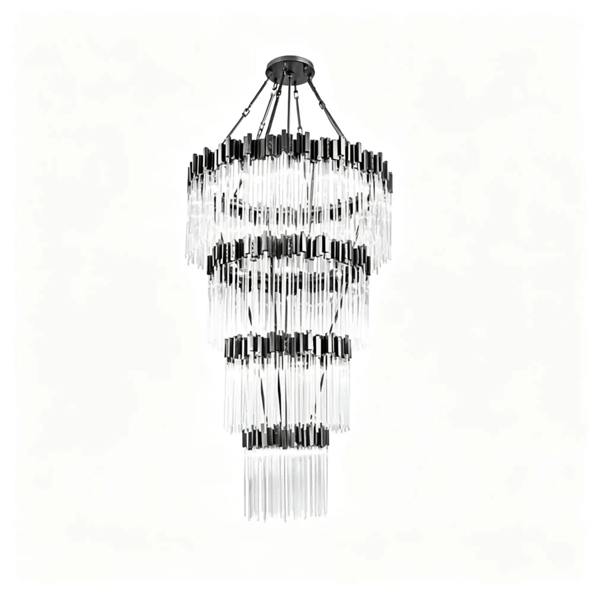 Large Elegant Multi-layers Glam Glass Chandelier for High-ceiling Staircase/Entryway/Living/meeting Room - Zelno Lighting