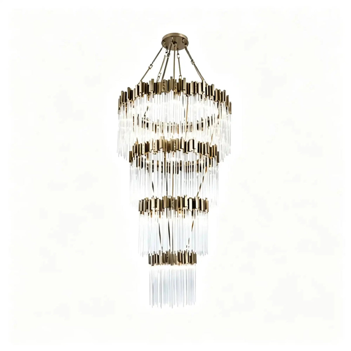 Large Elegant Multi-layers Glam Glass Chandelier for High-ceiling Staircase/Entryway/Living/meeting Room - Zelno Lighting