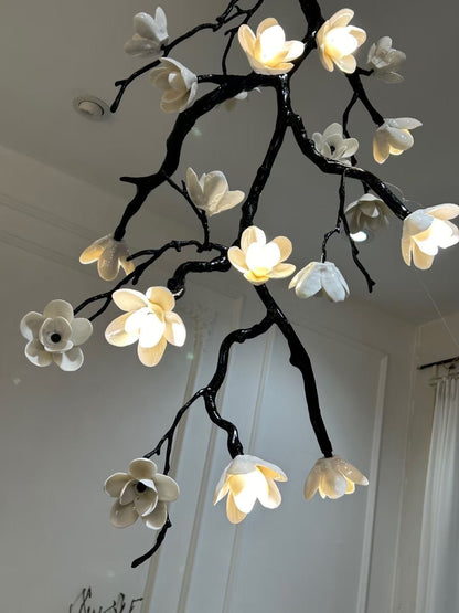 Large Long Branch Flower Chandelier - Zelno Lighting