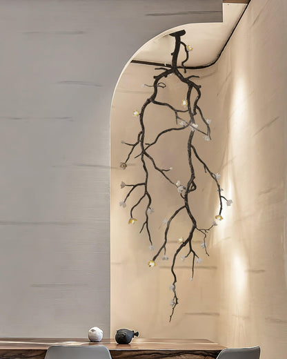 Large Long Branch Flower Chandelier - Zelno Lighting