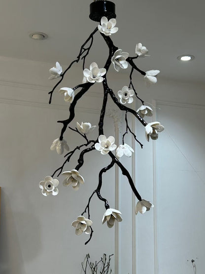Large Long Branch Flower Chandelier - Zelno Lighting