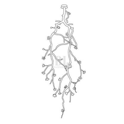 Large Long Branch Flower Chandelier - Zelno Lighting