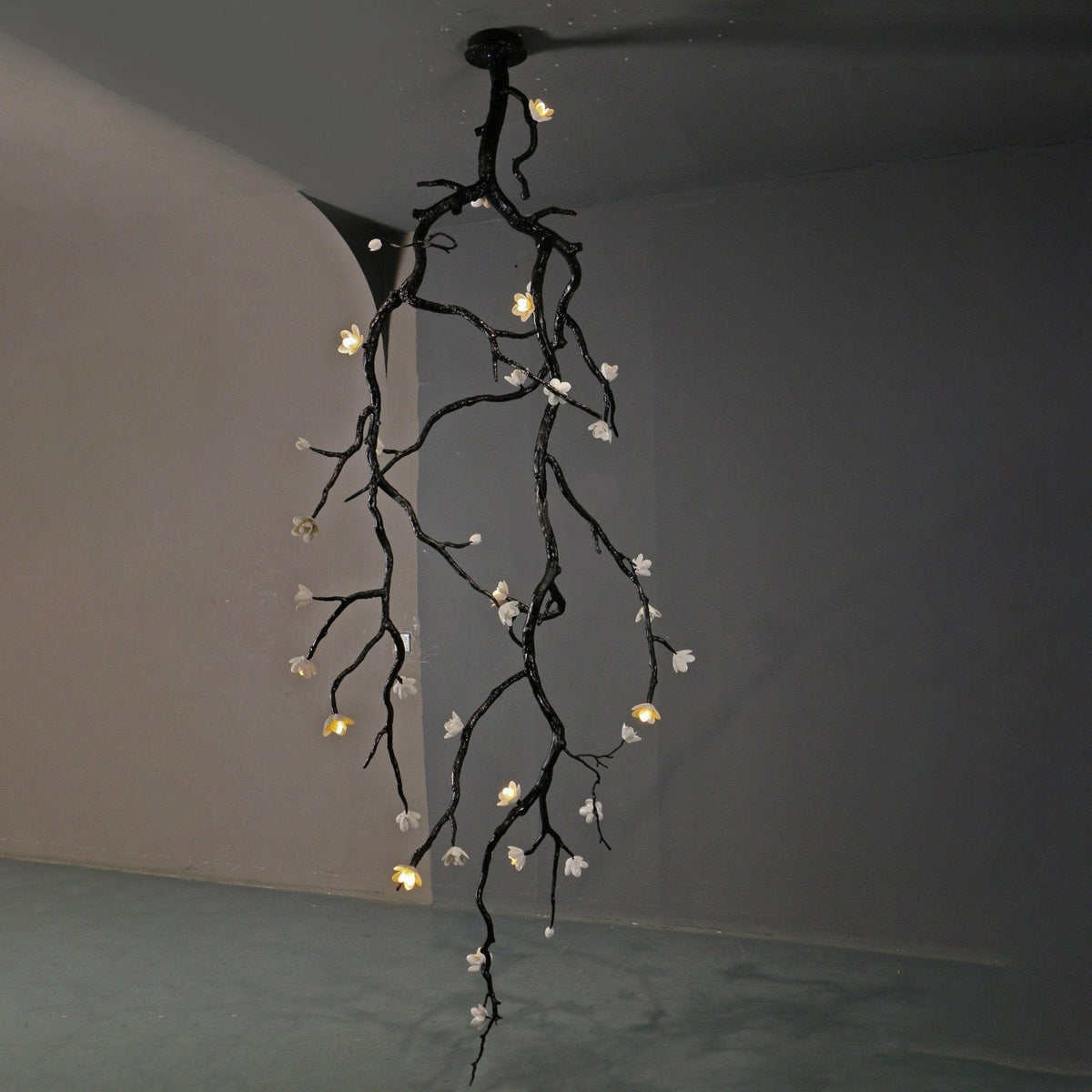 Large Long Branch Flower Chandelier - Zelno Lighting