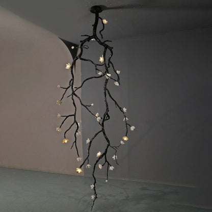 Large Long Branch Flower Chandelier - Zelno Lighting