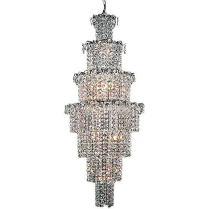 Large Multi-pieces Crystal Chandelier Stylish Ceiling Light Fixture For Foyer Living Room Staircase - Zelno Lighting