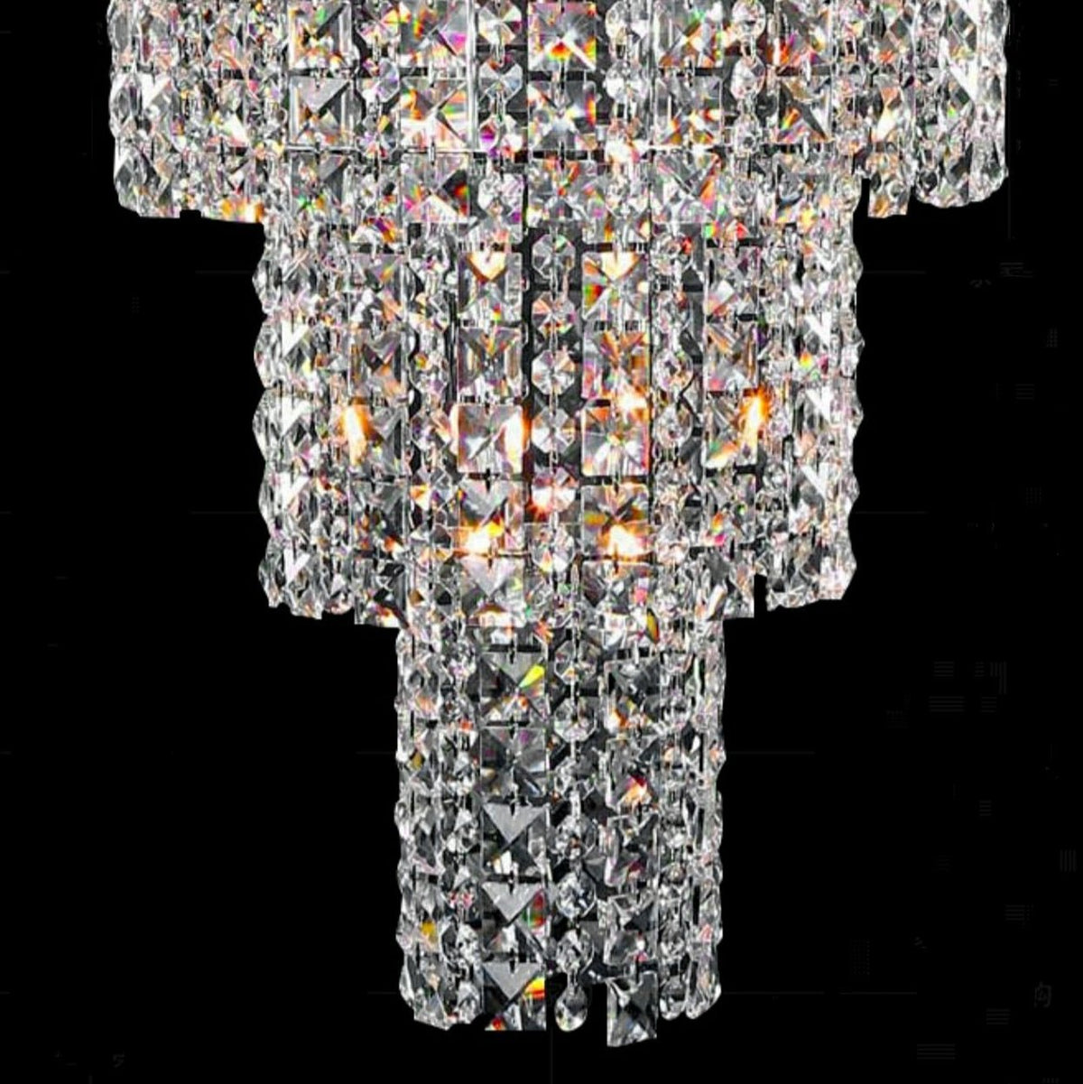 Large Multi-pieces Crystal Chandelier Stylish Ceiling Light Fixture For Foyer Living Room Staircase - Zelno Lighting