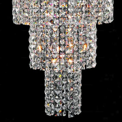 Large Multi-pieces Crystal Chandelier Stylish Ceiling Light Fixture For Foyer Living Room Staircase - Zelno Lighting