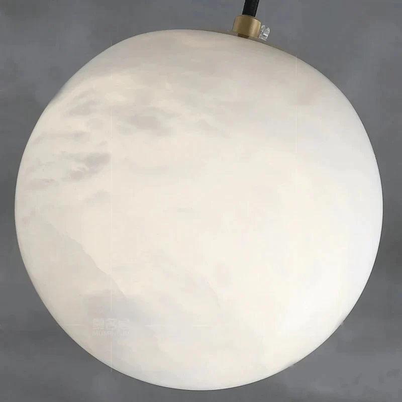 Larry Alabaster Ball Pendant Light For Kitchen Island - Zelno Lighting